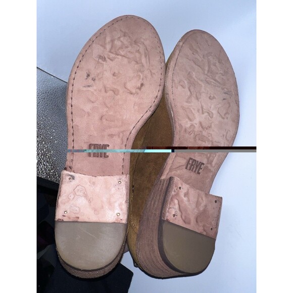 Frye Carson Shootie Ankle Bootie Womens Sz 7M brown Suede Leather Western Boho - Picture 5 of 11